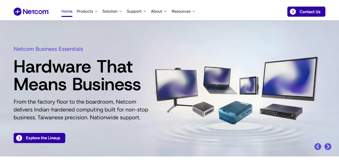 Business Laptops Mini PCs Industrial Displays Netcom